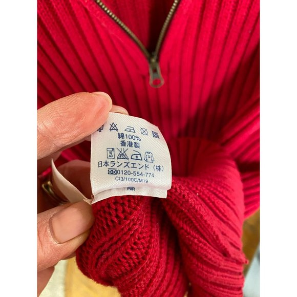 Landsend Men’s Heavy Crew Neck 1/4 Zip Sweater Size XL - Picture 8 of 8